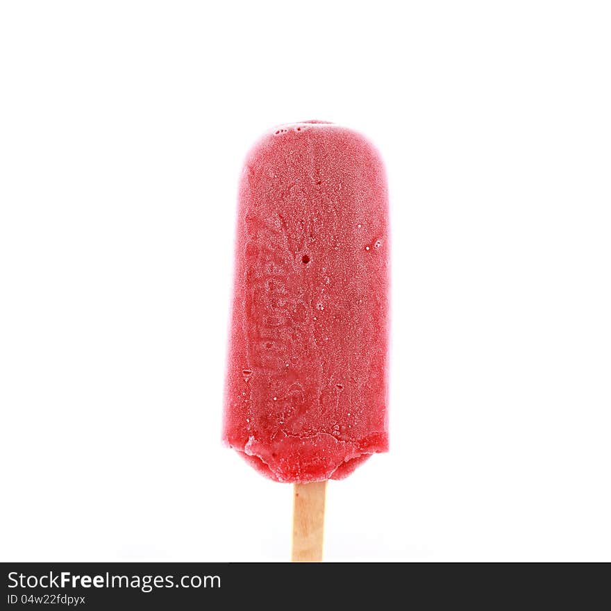 Sweet ice cream on white background