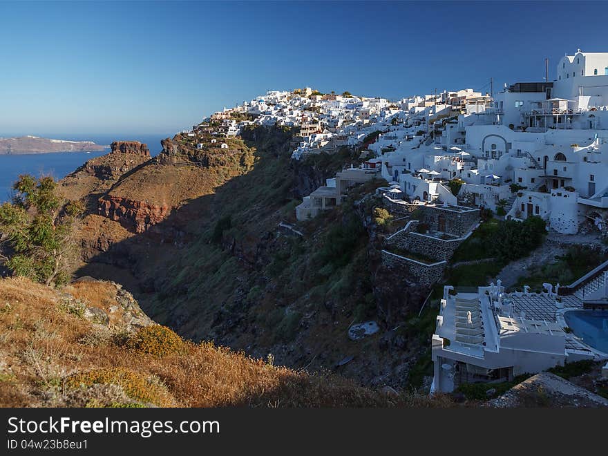 Santorini s Unique View at sunrise. Greece.