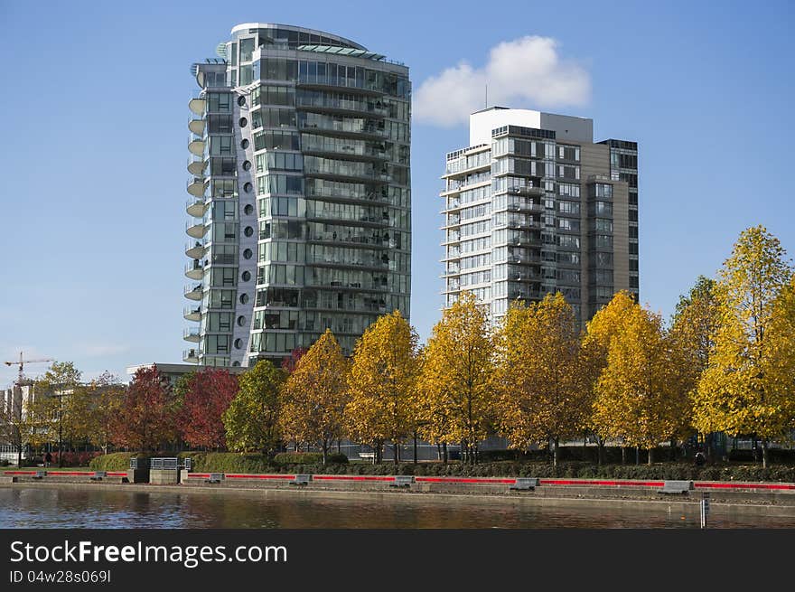 Apartment buildings in Downtown Vancouver.