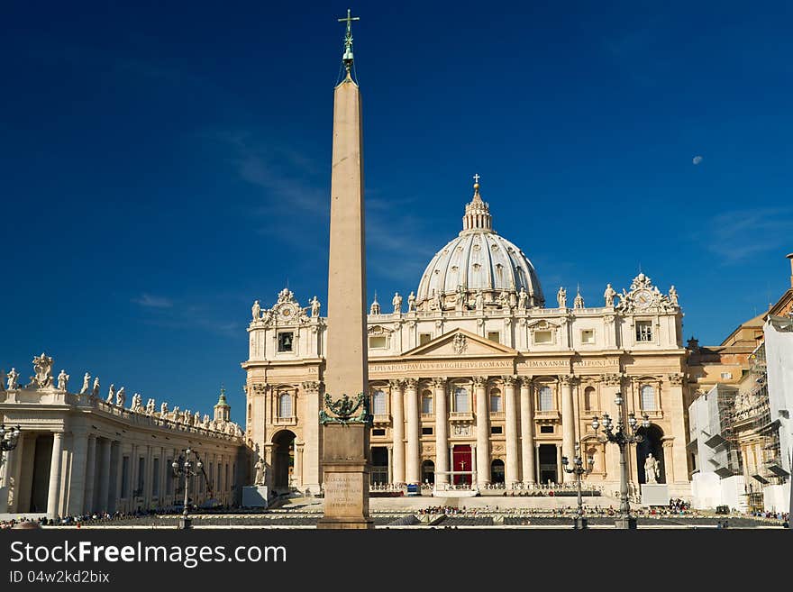 St Peter's Square in Rome, Italy. St Peter's Square in Rome, Italy