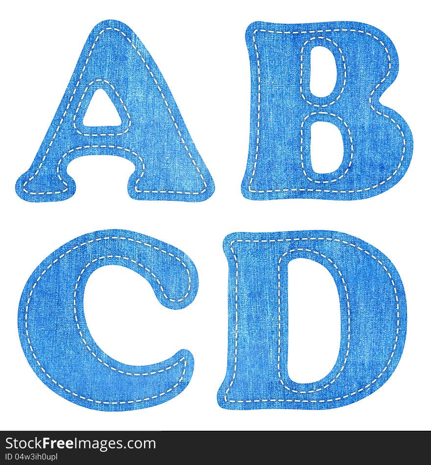 Alphabet  blue jean