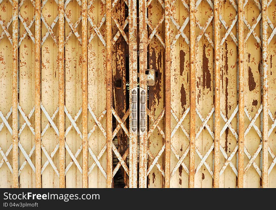 The old Rusty steel door