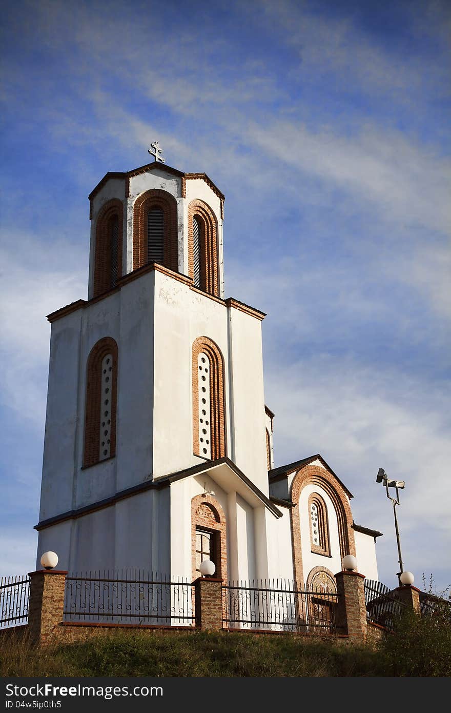 Orthodox church with blue sky