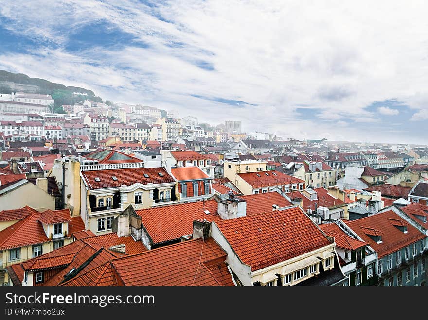 Lisbon, view to the Alfama