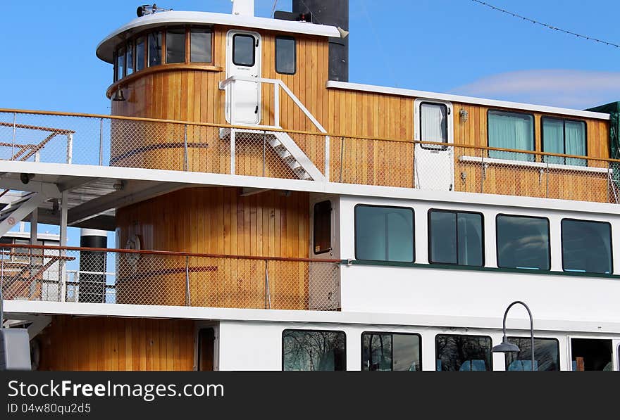 Gorgeous detail of wood boat