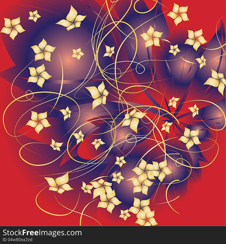 Abstract Flowers Background