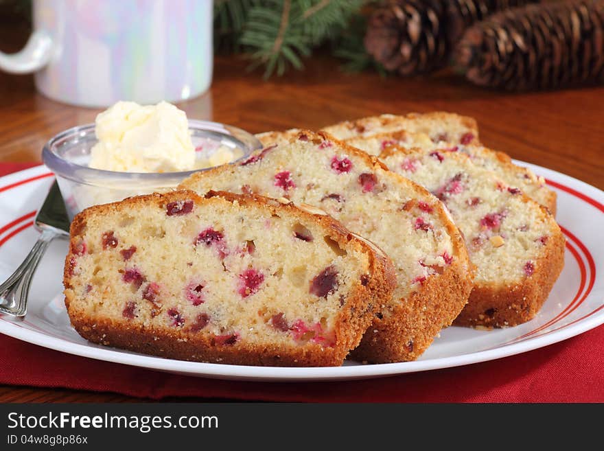 Sliced Cranberry Bread