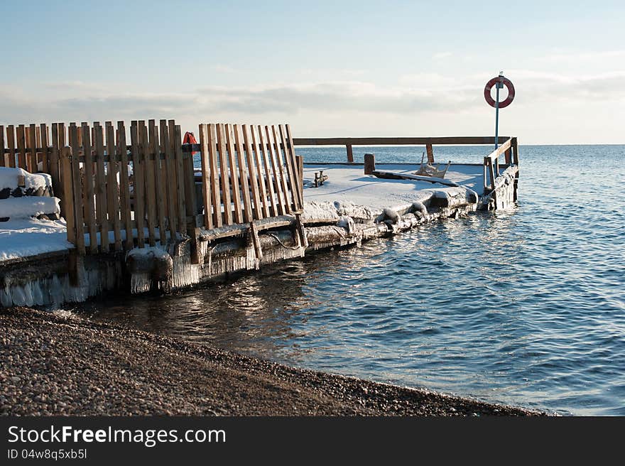 Old pier on Lake Baikal