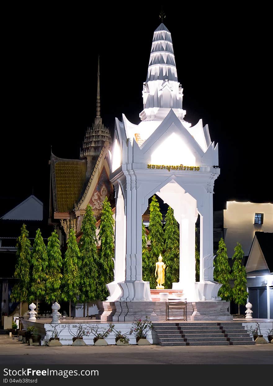 Wat on Talad Mai Road. Surat Thani.