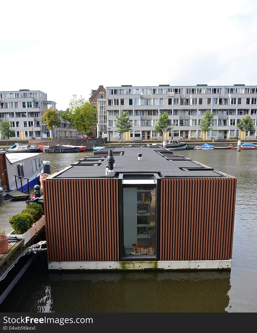 Floating House In Amsterdam