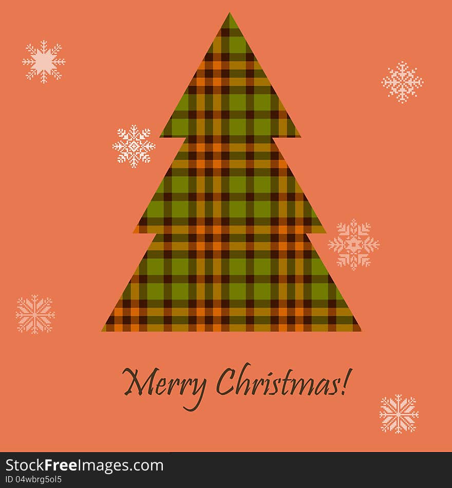 Card with a Scottish tree