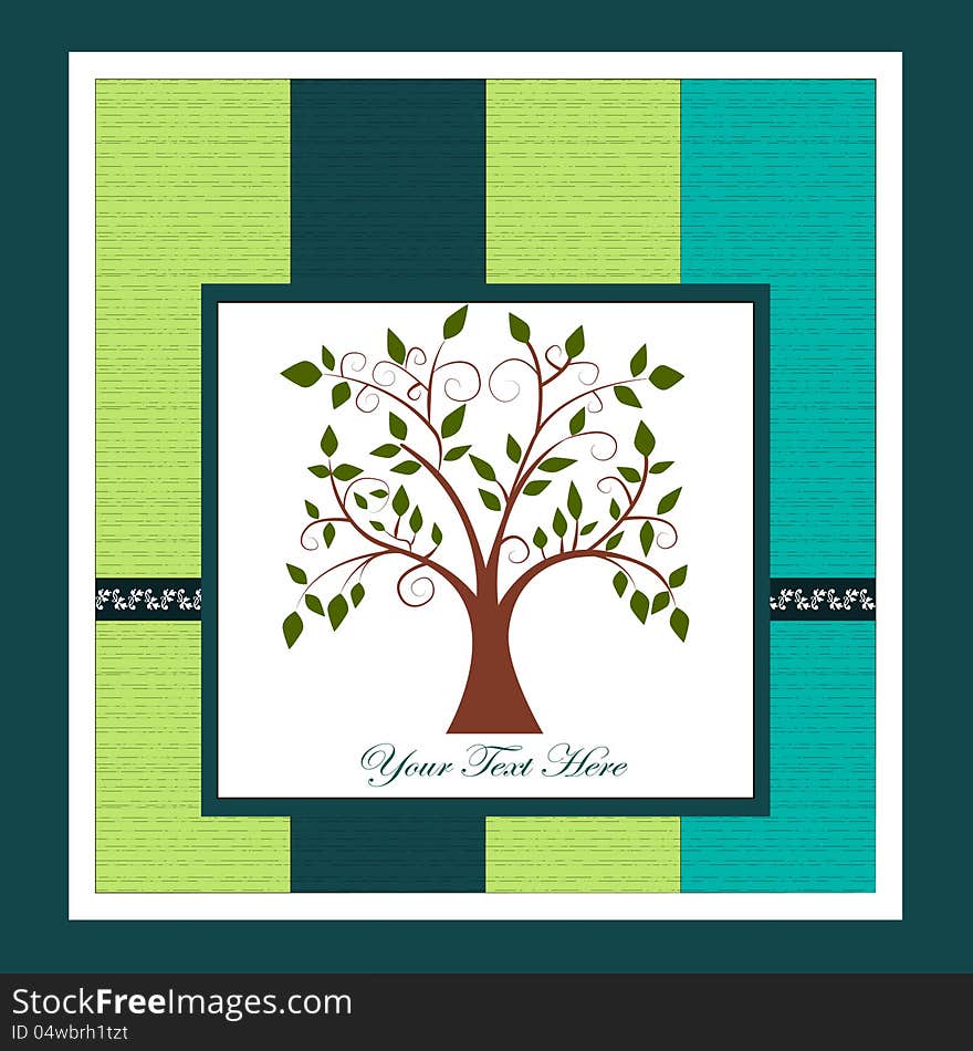 Card with a tree