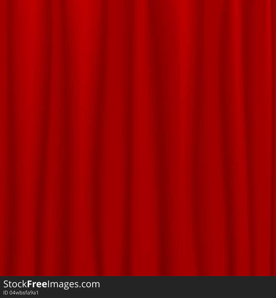 Red stage curtain