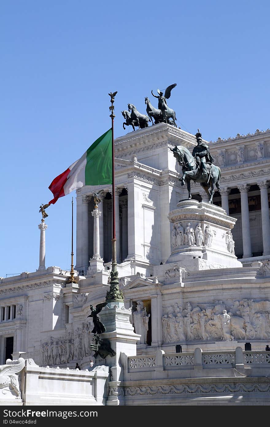 Venice Square in Rome: tomb of the unknown soldier.