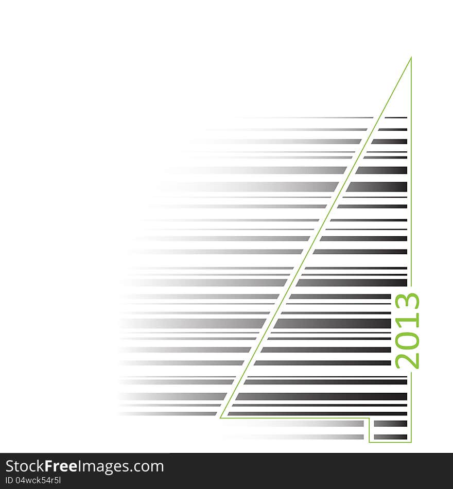 New royalty free illustration with conceptual bar code tree on white background. New royalty free illustration with conceptual bar code tree on white background