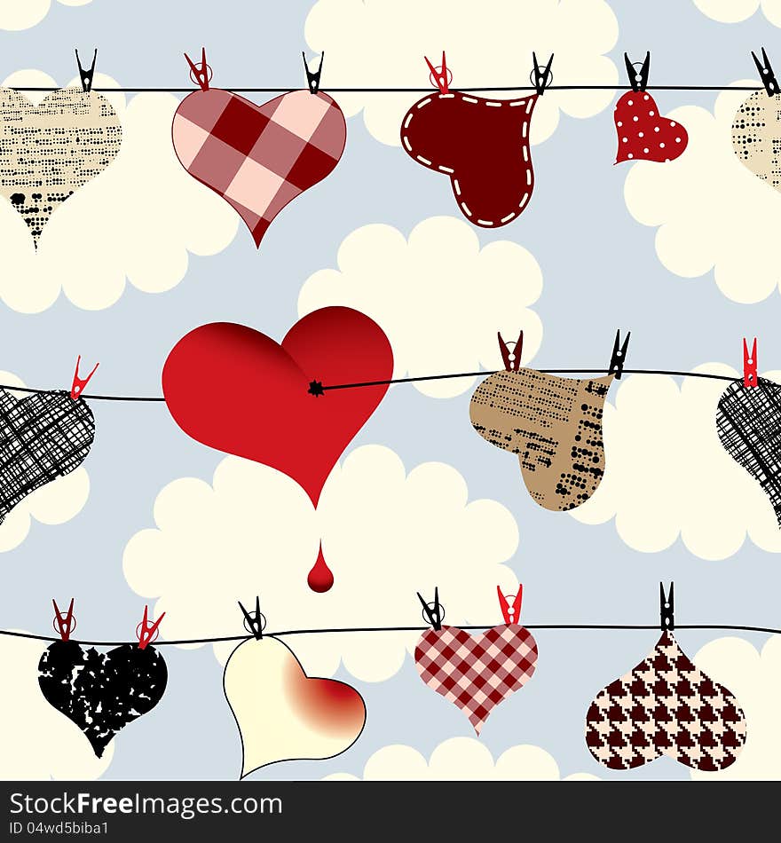 Hearts pattern