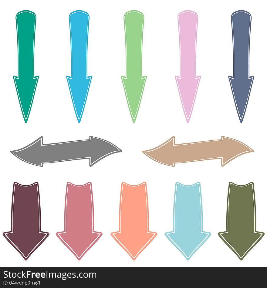 Big arrows set various colors and styles