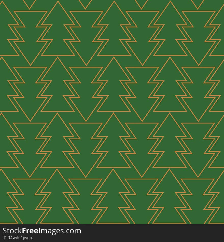 Seamless green background with trees silhouette pattern. Seamless green background with trees silhouette pattern