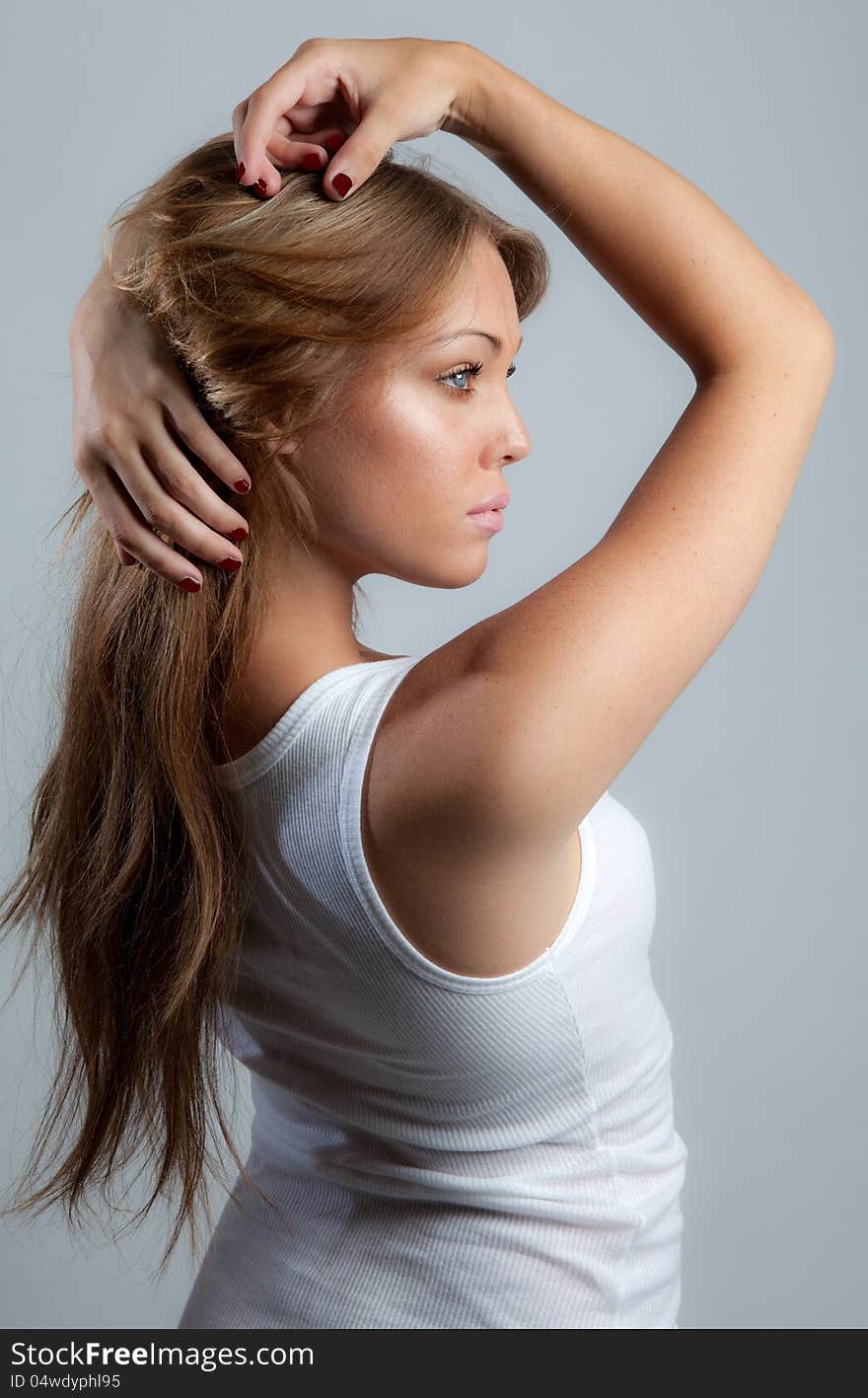 Pretty Woman in White Top