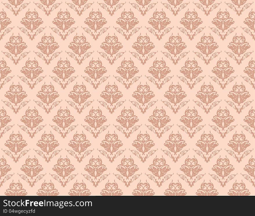 Seamless Damask wallpaper in light colors