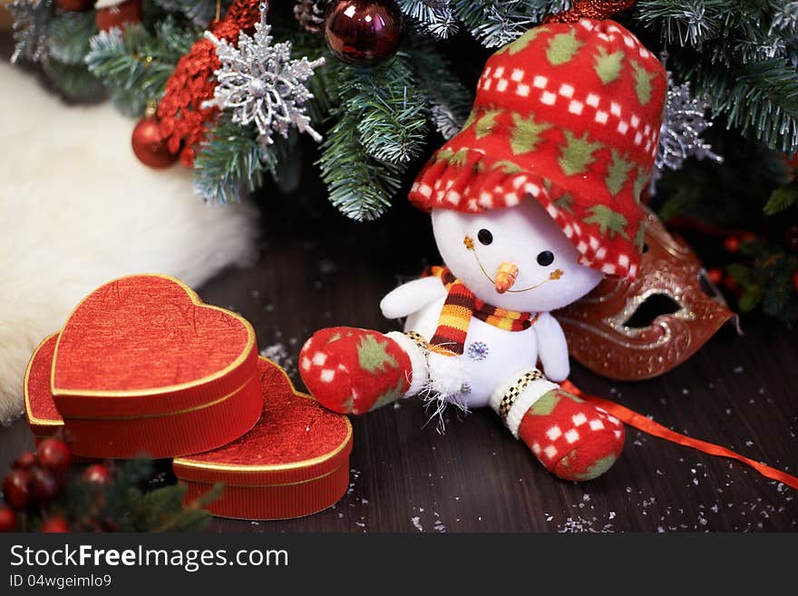 Snowman And Gifts