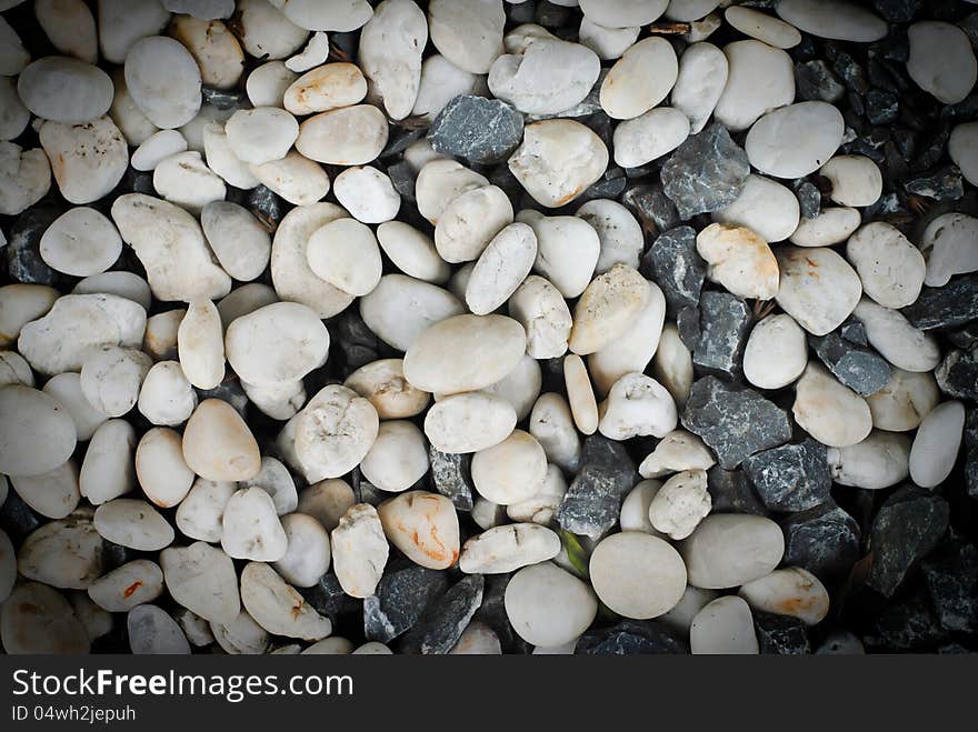 Gravel at the ground of garden