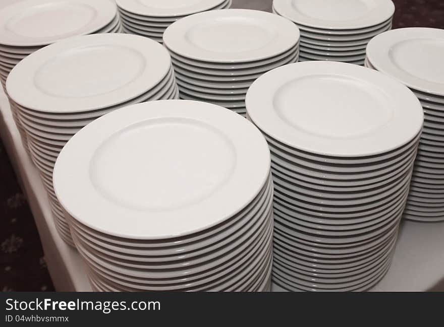 Pure white crockery in shades of gray