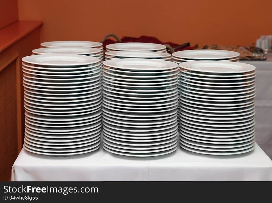 Pure white crockery in shades of gray