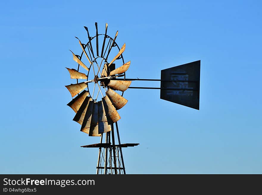 Windmill water pump on farm westerncape south africa