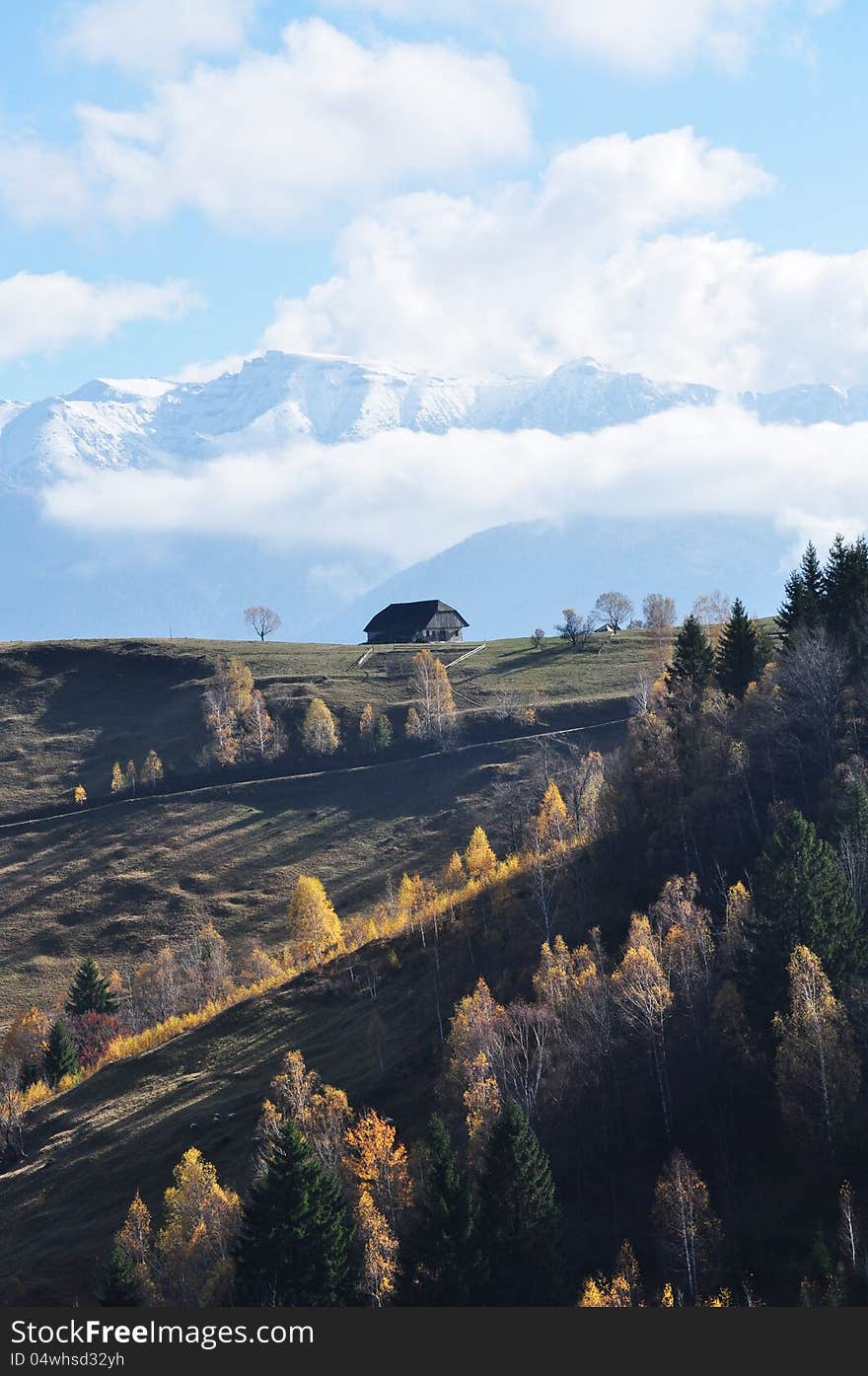 Landscape in Magura, Brasov, Romania.