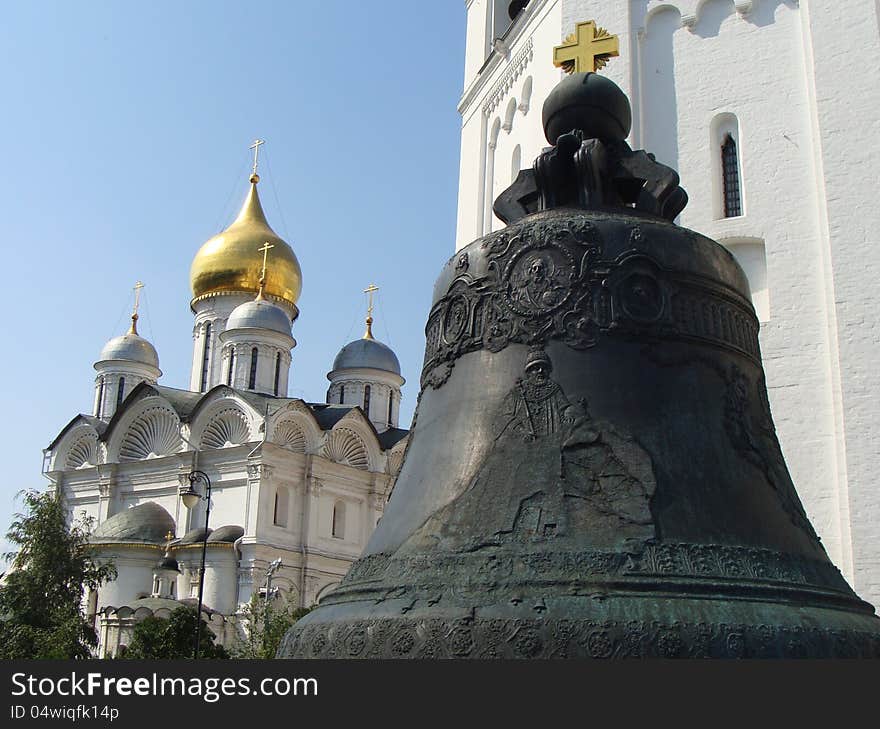 The Tsar Bell And Cathedral Of Archangel Michael