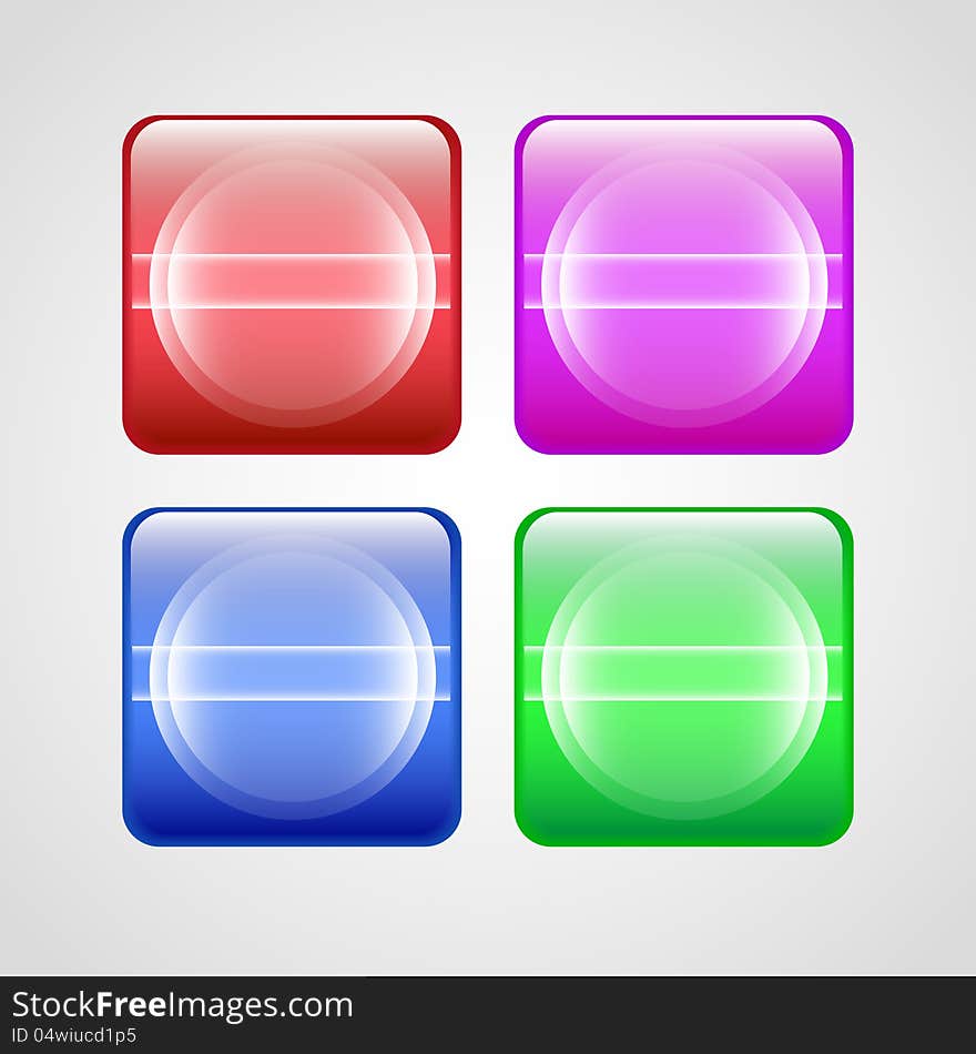 Vector buttons set.