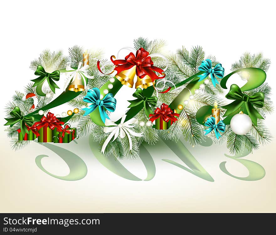 Christmas card with 2013 number. Christmas vector. Christmas card with 2013 number. Christmas vector