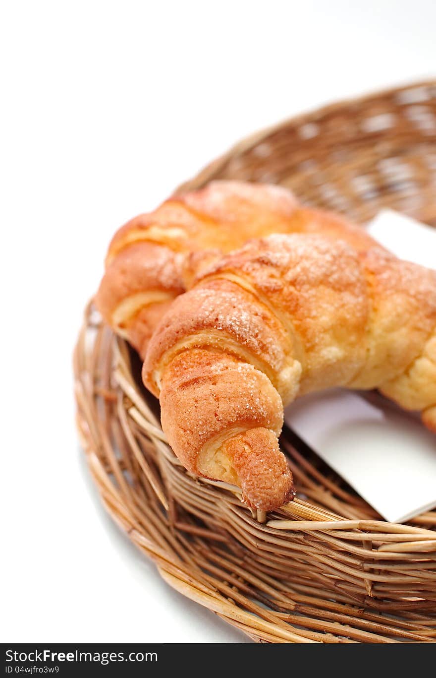 Croissants  in white background