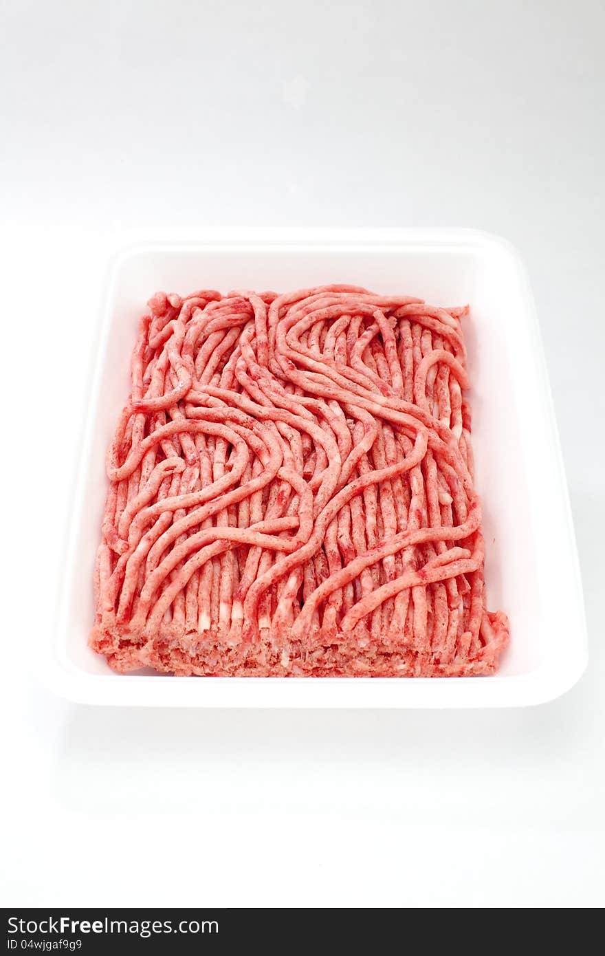 Ground pork in pack