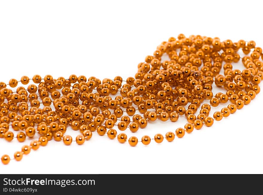 Background Of Gold  Christmas Beads