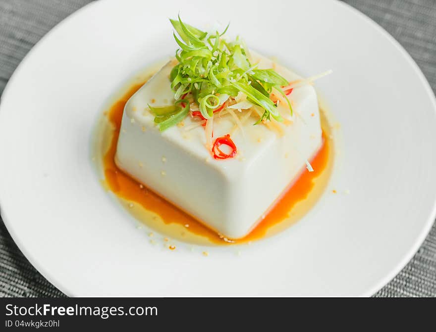 Silken tofu with gochujang