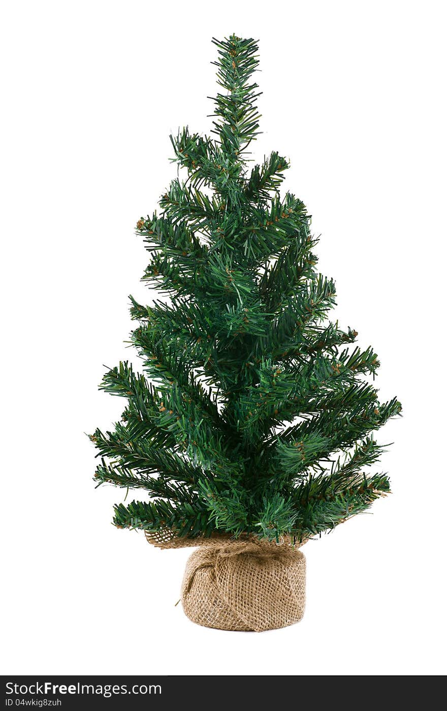 Bare artificial christmas tree