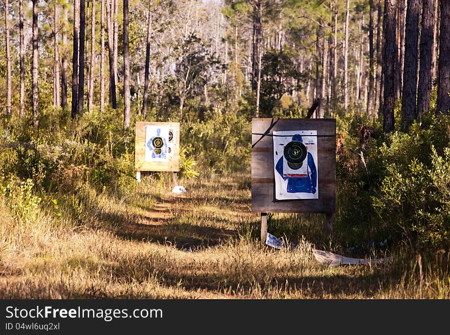 Targets for shooting practice.