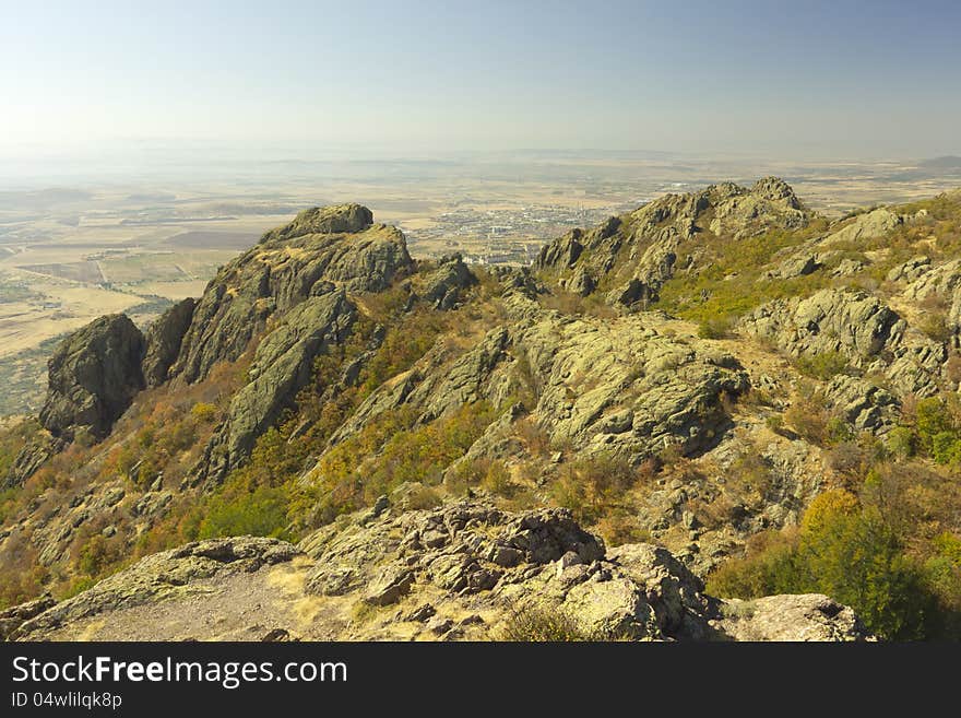 Beautiful mountain landscape from Karandila locality in Bulgaria