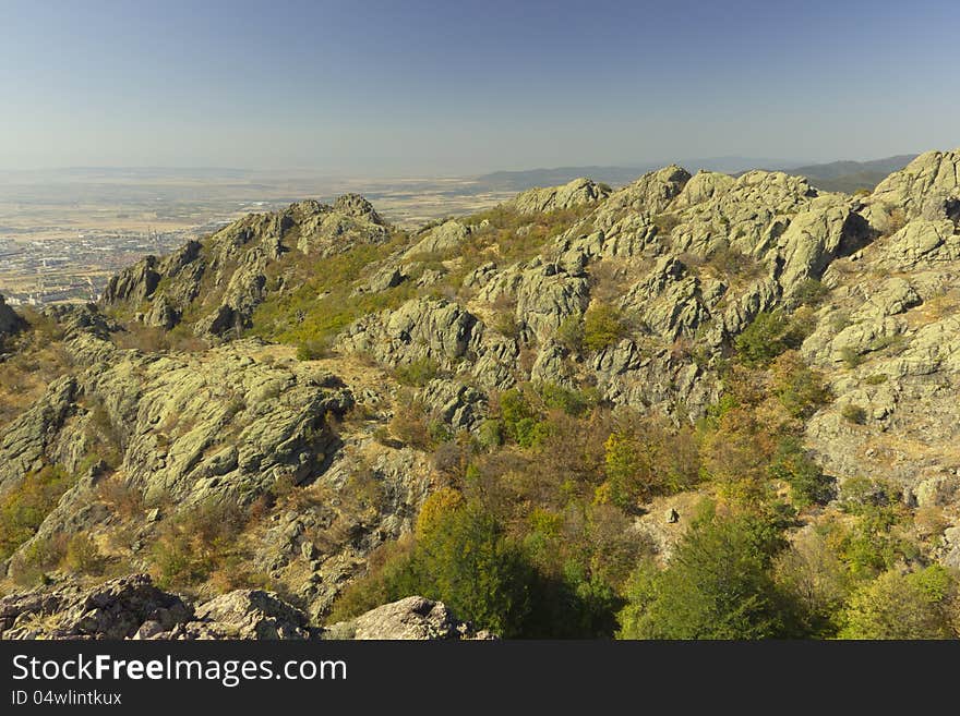 Beautiful mountain landscape from Karandila locality in Bulgaria