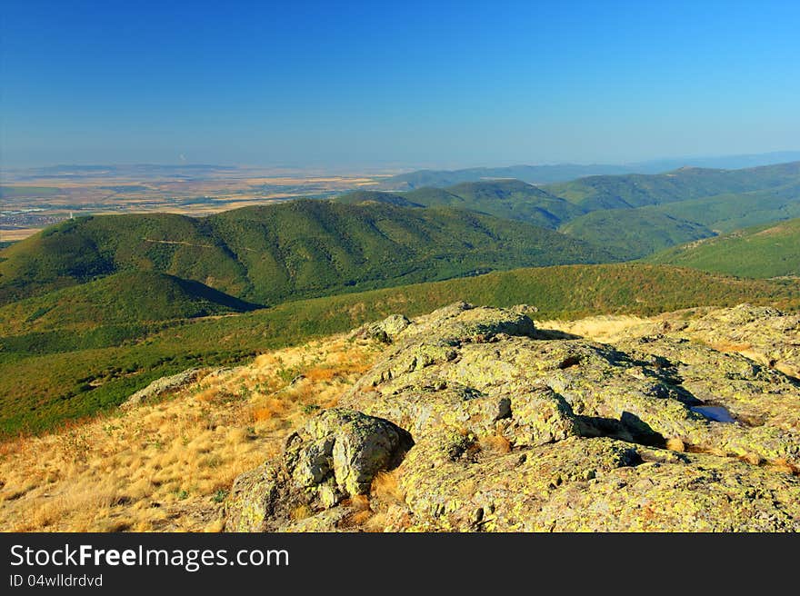 Beautiful mountain landscape from Karandila locality in Bulgaria