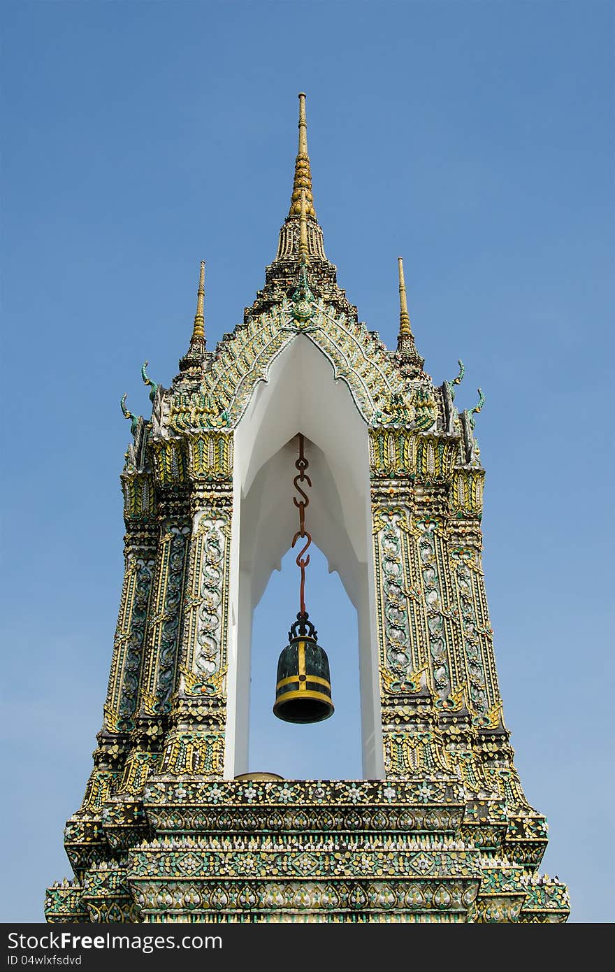 Thai Style Belfry at Wat Pho, Bangkok, Thailand.