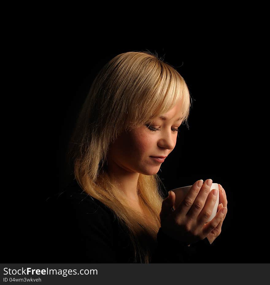 Young  woman with coffee