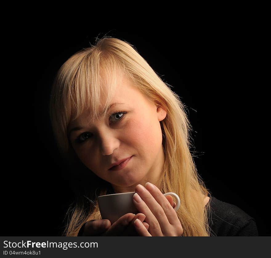 Young  woman with coffee