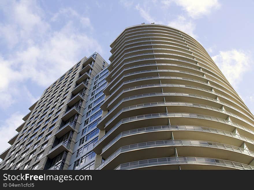 A new apartment in downtown Seattle with big balconies. A new apartment in downtown Seattle with big balconies