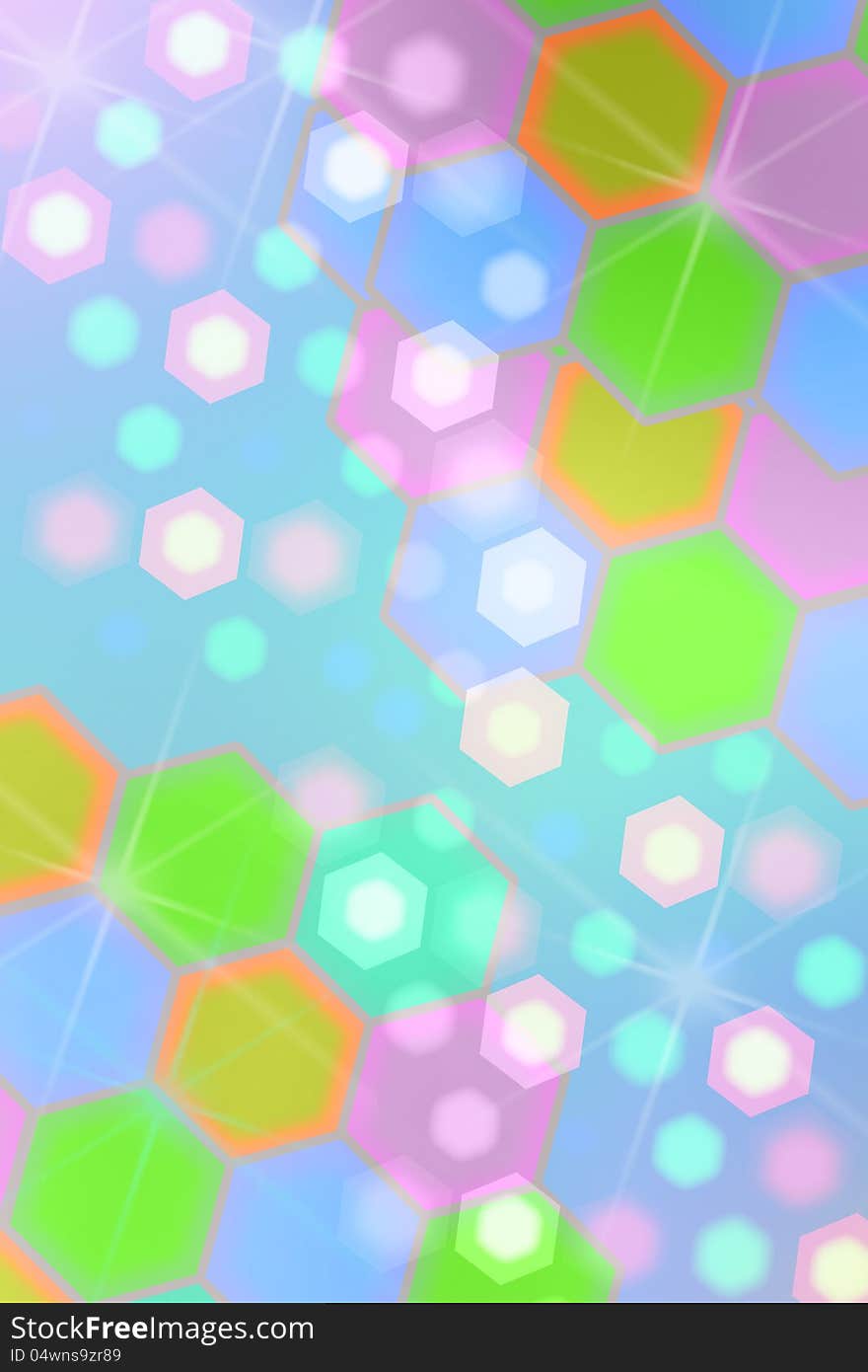 Abstract multi-colored background from hexagons. Abstract multi-colored background from hexagons