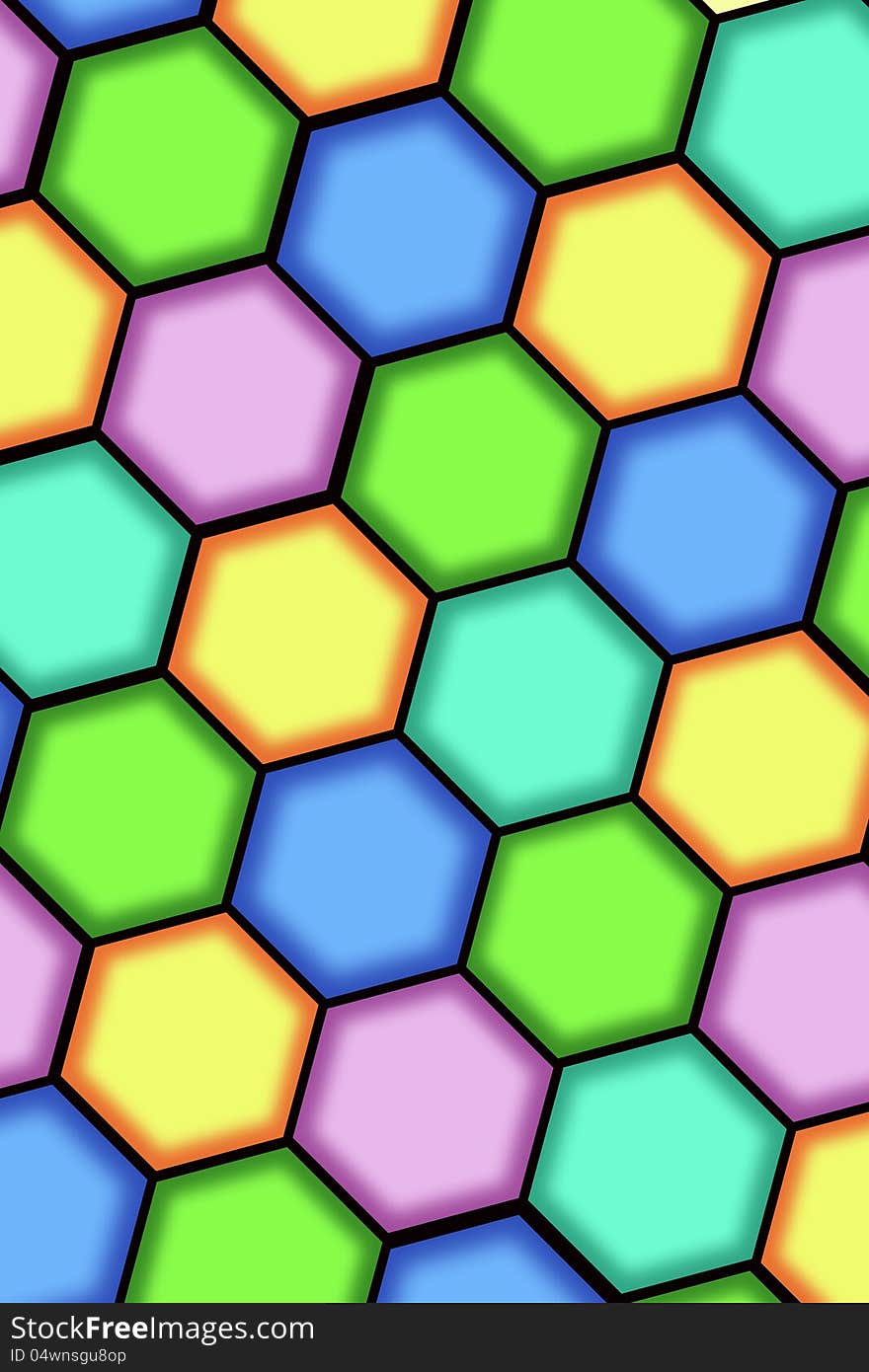 Abstract background from hexagons