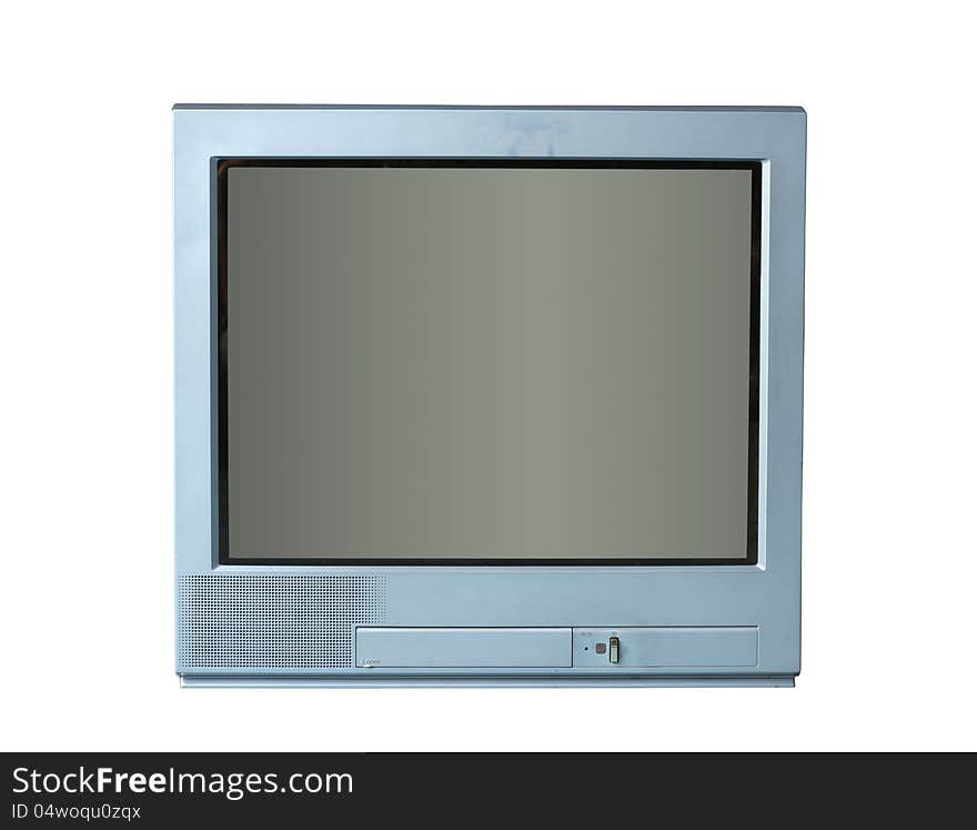 Old tv isolated on white background