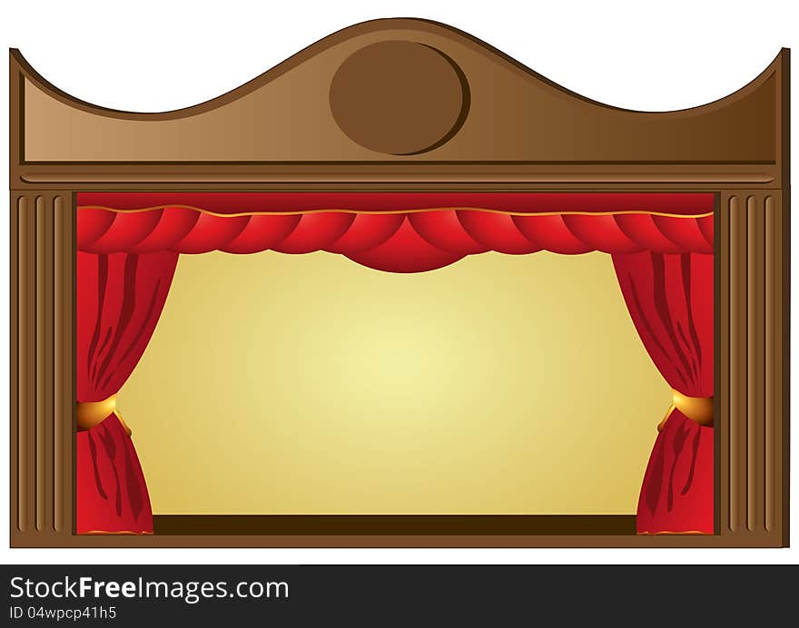 Theatre performance or cinema curtains